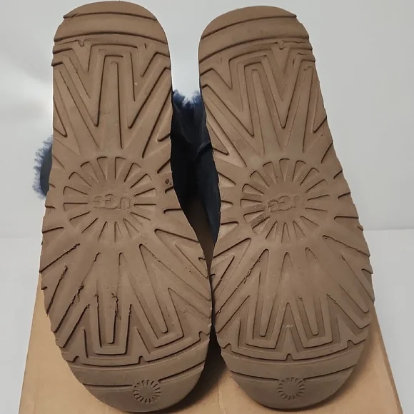 UGG Women's Navy BLUE Shearling Boots - Picture 5 of 10